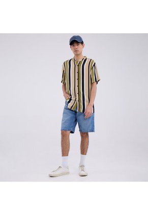 Bermuda Hombre Ostu Regular Azul Algodón