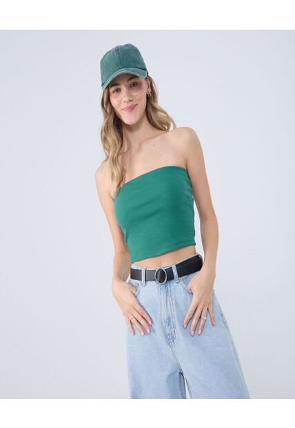 Top Para Mujer Top Color Verde  Marca Ostu #40220408