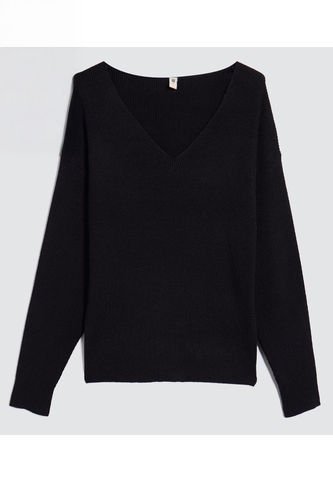 Saco Para Mujer Cuello V Color Negro Marca Ostu #40330078 Ostu