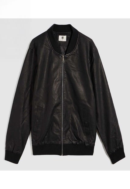 Chaqueta Para Hombre Pu Color Negro Marca Ostu #60080144