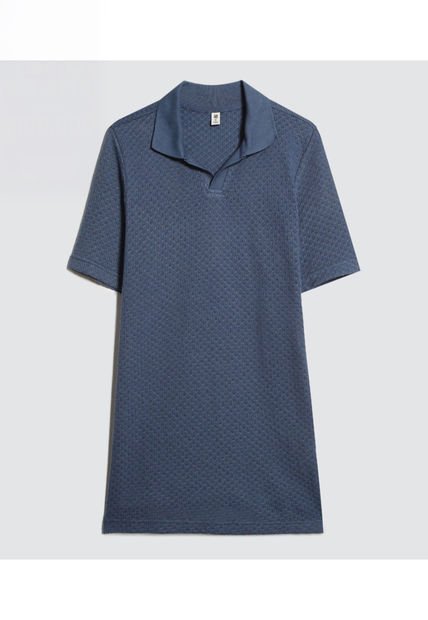 Polo Para Hombre Cuello Tejido Sin Bolsillo Color Azul  Marca Ostu #60110735