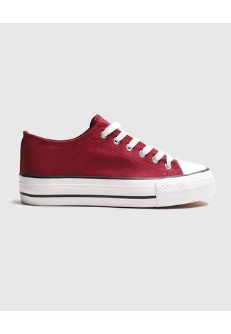 Tenis Para Mujer Canvas Color Vino Marca Ostu #40720183 Ostu