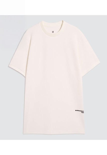 Camiseta Para Hombre Manga Corta Color Crema Marca Ostu #60091518