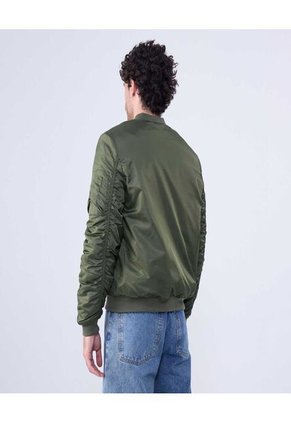 Chaqueta Para Hombre Bomber Color Verde Marca Ostu #60080143
