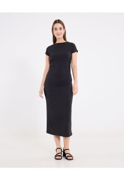 Vestido  Para Mujer M/C Largo Color Negro Marca Ostu #40170356