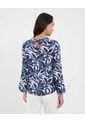 Blusa Para Mujer Manga 3/4 Color Azul Marca Ostu #40121210 de Ostu