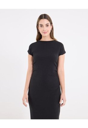 Vestido  Para Mujer M/C Largo Color Negro Marca Ostu #40170356