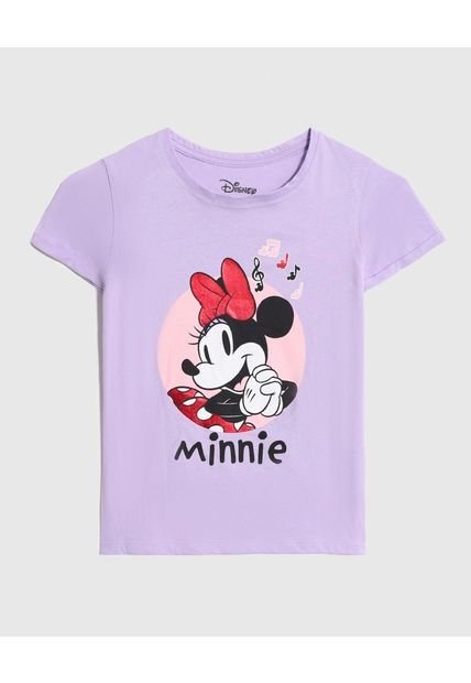 Camiseta Infantil Niña Manga Corta Cuello Redondo Color Lila Marca Ostu #90090283