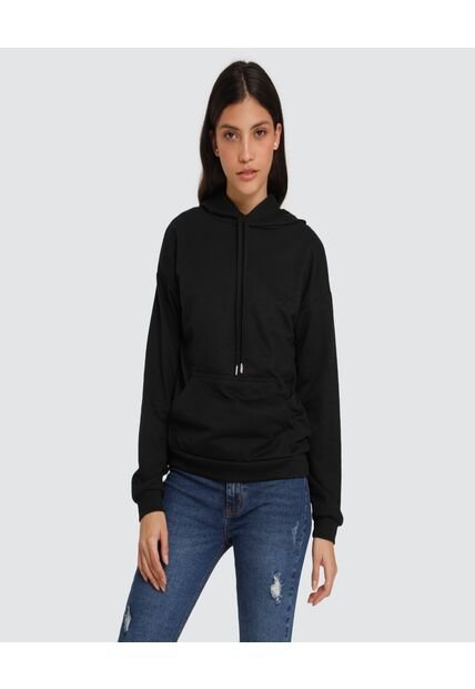 Buzo Para Mujer Hoodie Color Negro Marca Ostu #40060231