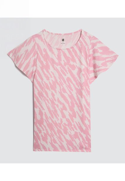 Camiseta Para Mujer Manga Corta Color Rosado  Marca Ostu #40092123