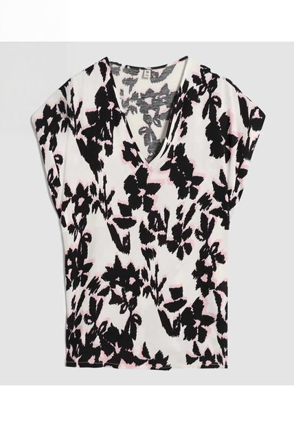 Blusa Para Mujer Manga Corta Color Negro Marca Ostu #40121005