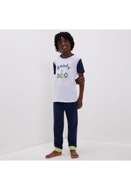 Pijama Para Niño M/C P/L Color Blanco Marca Ostu #80040076