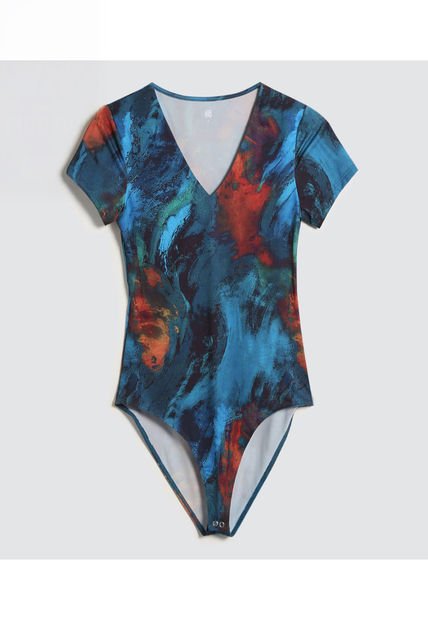 Body Para Mujer Manga Corta Color Azul  Marca Ostu #40200133