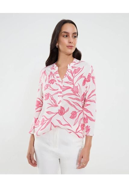 Blusa Para Mujer Manga 3/4 Color Rojo Marca Ostu #40121180