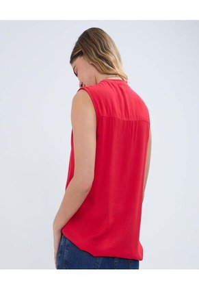 Blusa Para Mujer Manga Sisa Color Rojo Marca Ostu #40120961