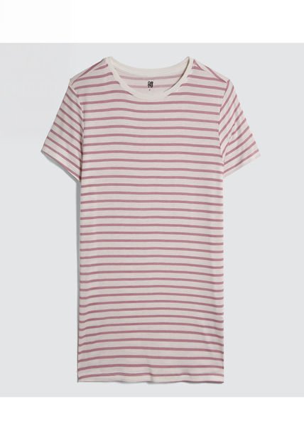 Camiseta Para Mujer Manga Corta Color Morado Marca Ostu #40092097