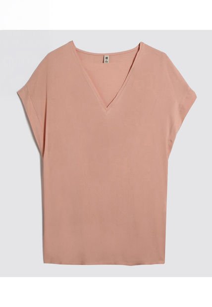 Blusa Para Mujer Manga Corta Color Naranja Marca Ostu #40121002