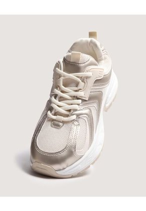 Tenis Para Mujer Casual Color Dorado Marca Ostu #40720184