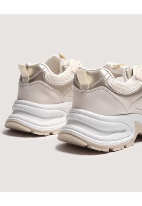 Tenis Para Mujer Casual Color Dorado Marca Ostu #40720184