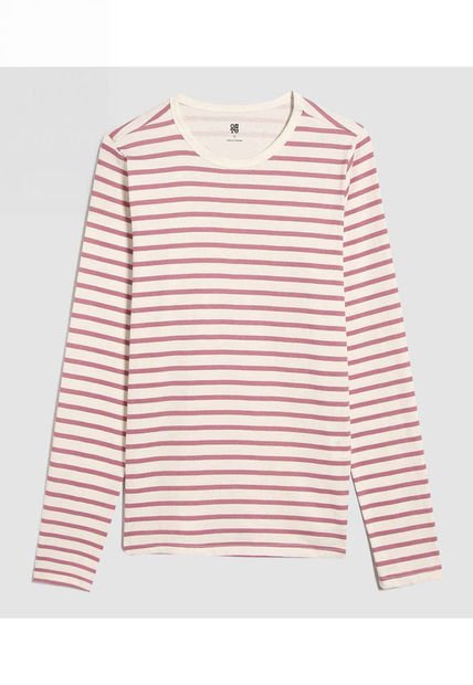 Camiseta Para Mujer Manga Larga Color Rosa Marca Ostu #40092101