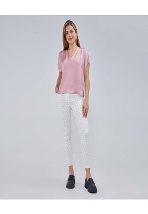 Pantalon Para Mujer Chino Color Crema Marca Ostu #40070629