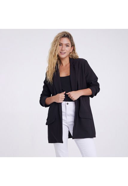Chaqueta Para Mujer Desestructurada Color Negro Marca Ostu #40080153