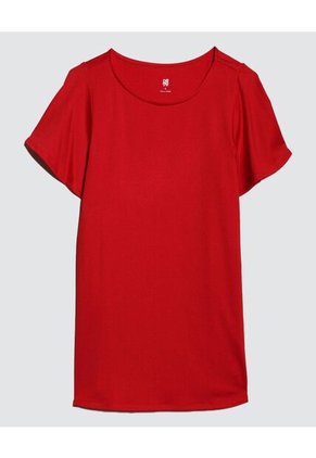 Camiseta Para Mujer Manga Corta Color Rojo Marca Ostu #40091970