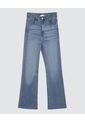Jean Para Mujer Crop Flare Color Azul Medio Marca Ostu #40160527 de Ostu