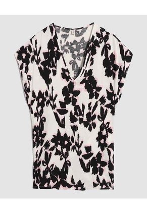 Blusa Para Mujer Manga Corta Color Negro Marca Ostu #40121005