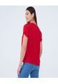 Blusa Para Mujer Manga Corta Color Rojo Marca Ostu #40121144 de Ostu