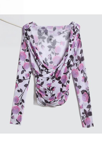 Camiseta Para Mujer Manga Larga Color Morado Marca Ostu #40092032