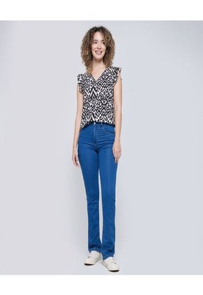 Blusa Para Mujer Manga Corta Color Negro Marca Ostu #40121040