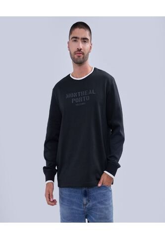 Buzo Para Hombre Cuello Redondo Color Negro Marca Ostu #60060451 Ostu