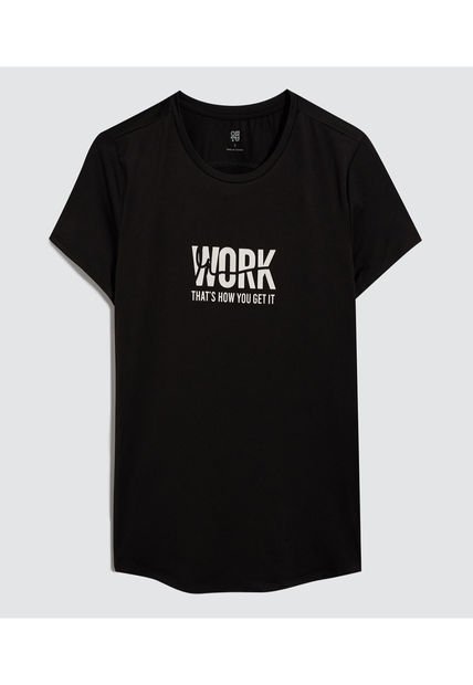 Camiseta Para Mujer Manga Corta Color Negro Marca Ostu #40092186