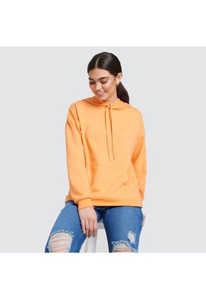 Hoodie Mujer Ostu  Naranja Poliéster