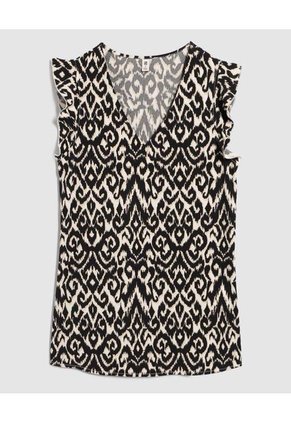 Blusa Para Mujer Manga Corta Color Negro Marca Ostu #40121040