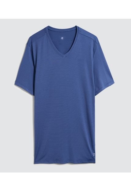 Camiseta Para Hombre Ostu Color Azul Material 95% Poliéster 5% Elastano
