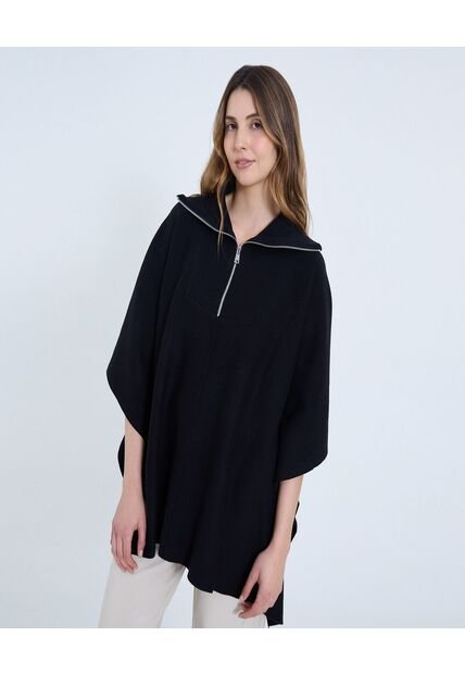 Saco Para Mujer Cuello Alto O Cuello Tortuga Color Negro Marca Ostu #40330090