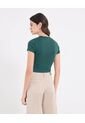 Camiseta  Para Mujer Crop Top Manga Corta Color Verde Marca Ostu #40092696 de Ostu