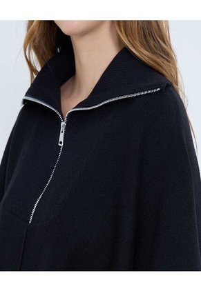 Saco Para Mujer Cuello Alto O Cuello Tortuga Color Negro Marca Ostu #40330090