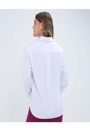 Blusa Para Mujer Manga 3/4 Color Blanco Marca Ostu #40120806