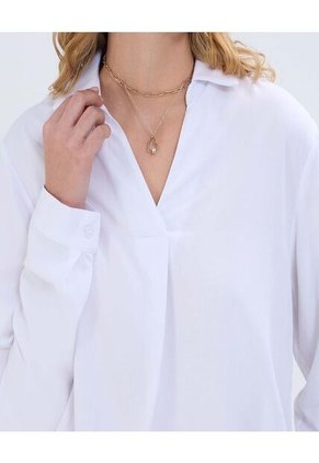 Blusa Para Mujer Manga 3/4 Color Blanco Marca Ostu #40120806