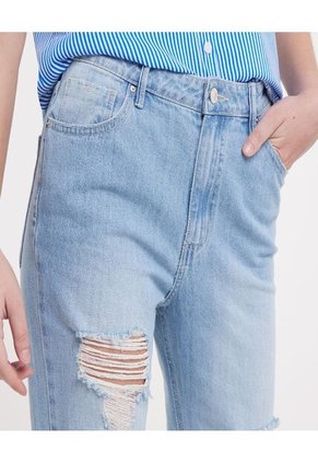 Jean Para Mujer Straight Color Azul  Marca Ostu #40160285