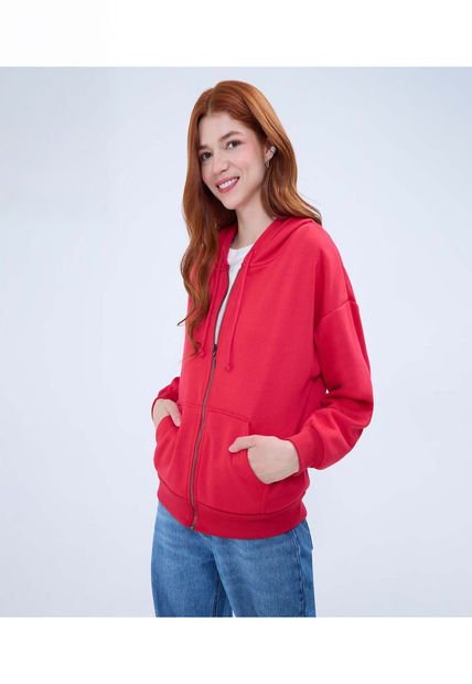 Buzo Para Mujer Zipper Color Rojo Marca Ostu #40060381