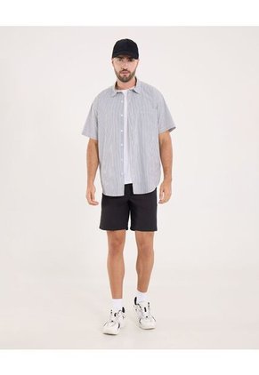 Bermuda Para Hombre Jogger Corto Color Negro Marca Ostu #60100457