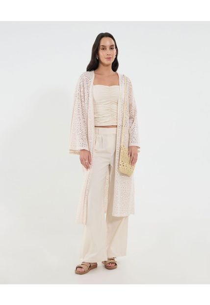 Chaqueta Para Mujer Kimono Color Beige Marca Ostu #40080242