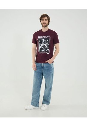 Camiseta Burdeos De Wolverine Para Hombre #60091752 Ostu