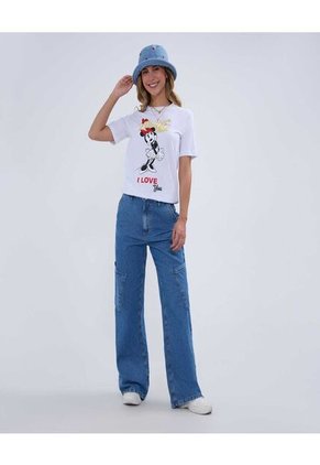 Jean Para Mujer Wide-Leg Color Azul  Marca Ostu #40160460