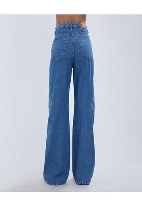 Jean Para Mujer Wide-Leg Color Azul  Marca Ostu #40160460