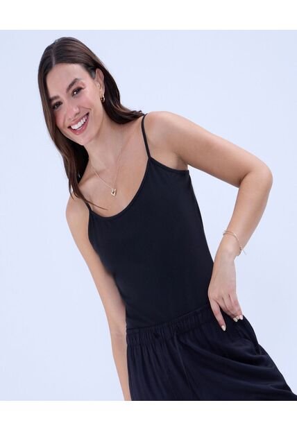 Top Para Mujer Top Color Negro Marca Ostu #40220380